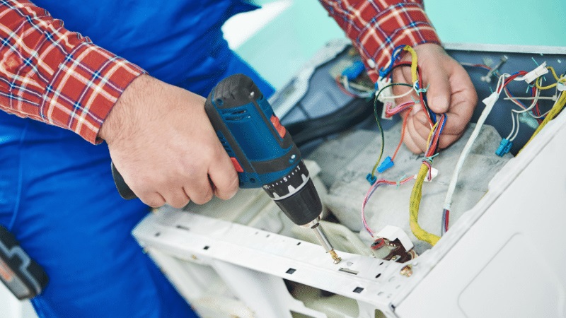 Kalecik Fujitsu Fujitsu çamaşır makinesi kart tamiri – Su almama arızası orijinal parça ile giderildi. - Teknik servis örneği